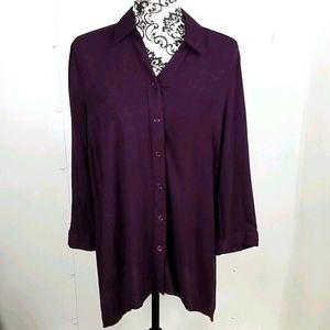 Women's Chicos size 0 Purple button down blouse